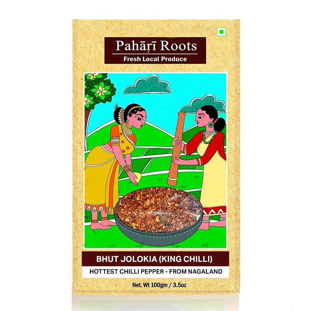 Pahari Roots Bhut Jolokia Powder with Flakes (Ghost Pepper Chilli Powder)