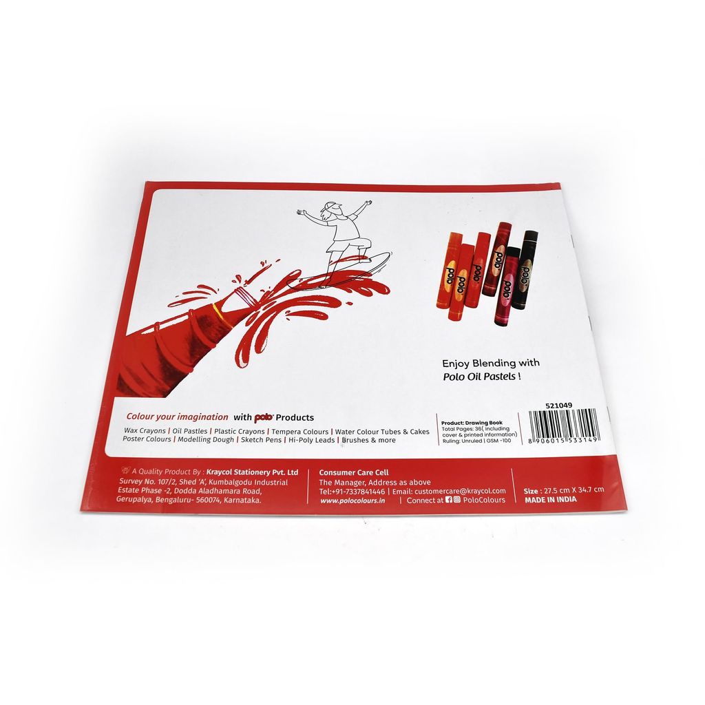 polo A3 Drawing Book - 36 Pages | Sketchpad | Ideal for Artists, Students, and Kids | Durable Softcover | Acid-Free Paper | Smooth Texture for Sketching & Drawing view 2