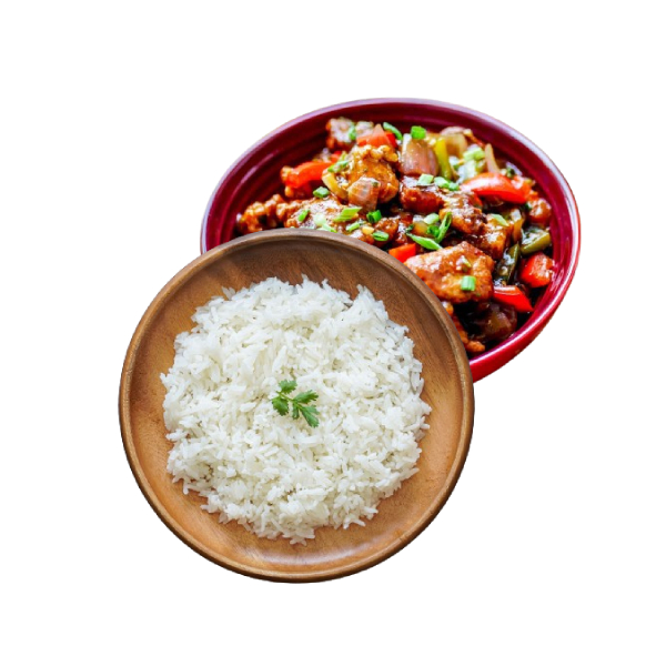 Chicken Manchurian Dry With Rice Meal