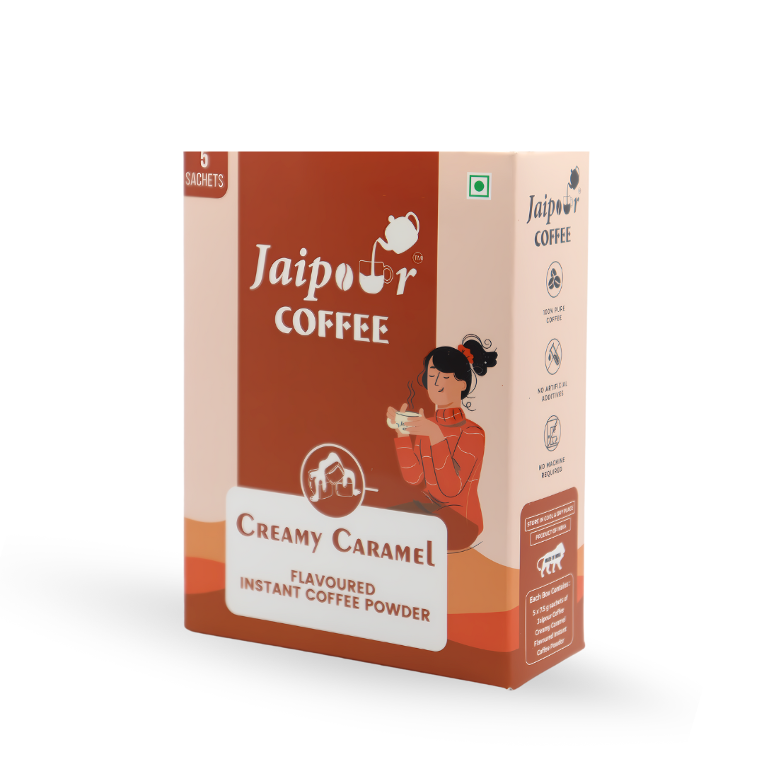 Jaipour Coffee Caramel Sachet Box, 37.5 gm - Pack of 5 view 2