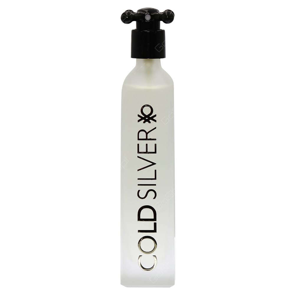 United Colors Of Benetton Cold Silver Eau de Toilette For Men 100ml – Fresh, Woody & Long-Lasting Masculine Fragrance view 2