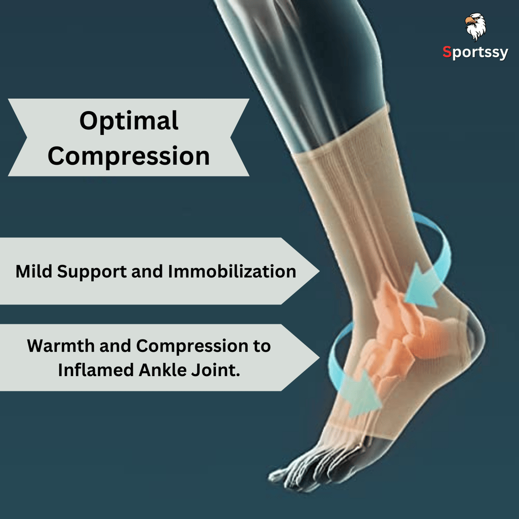 Ankle Support Brace - Breathable Elastic Ankle Wrap for Sprained Ankle, Swelling, Pain Relief - Adjustable Compression Sleeve for Men & Women view 2