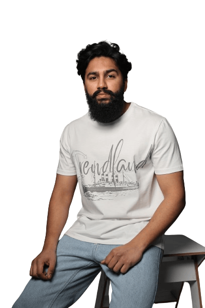 TRENDLAND Men's Pure Cotton ||180 GSM || Front Print & Back Solid || Round Neck Half Sleeve Regular Fit T-Shirt for Men (Pack of 1) view 2