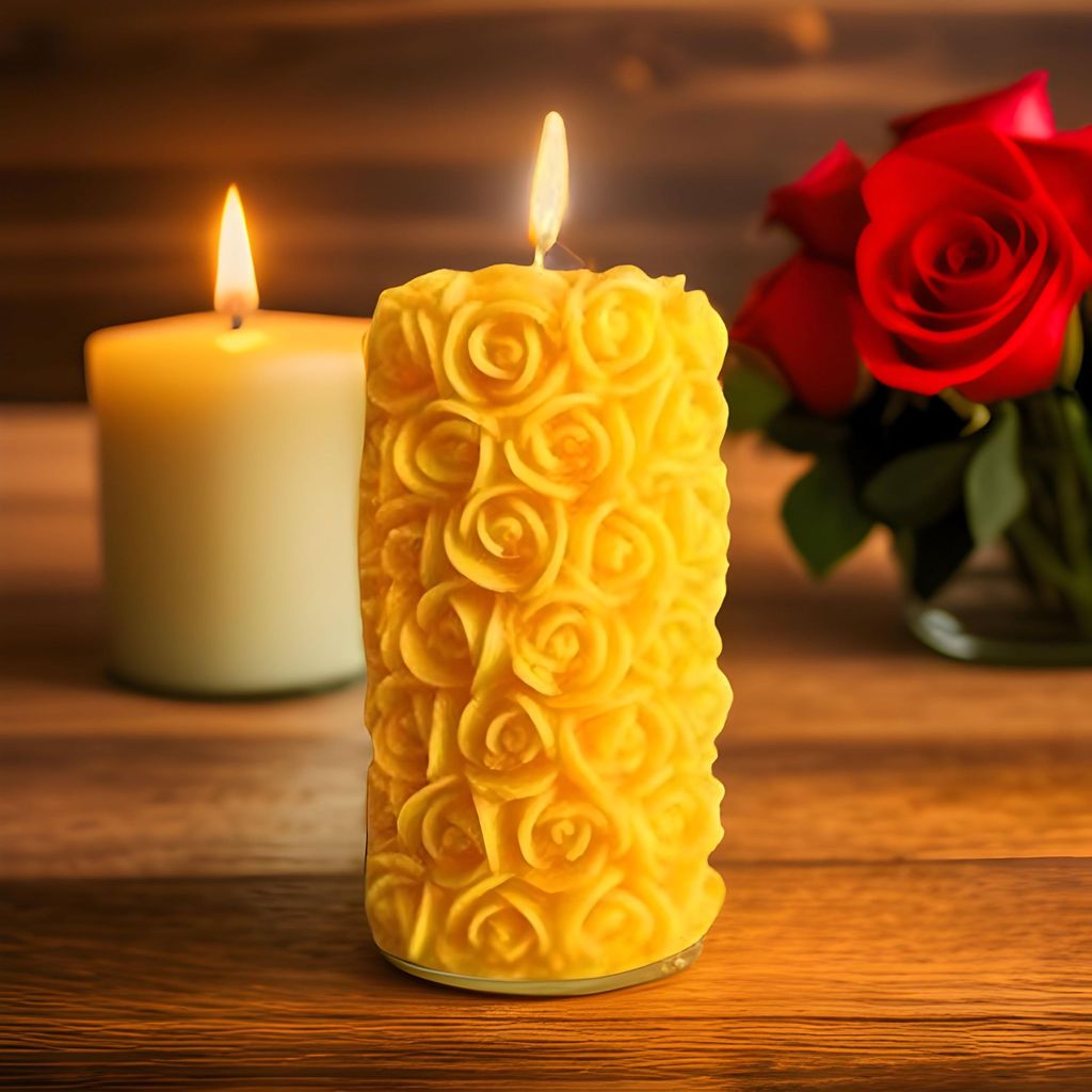 Rose Flower Shape Candle for Home Decor | Romantic Fragrance Candles | Smoke-Free Pillar Candle | Romantic Night view 2