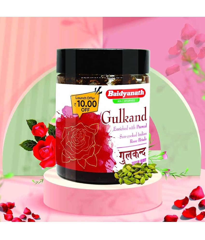 Baidyanath Gulkand, Enriched With Prawal, Sun-Cooked Indian Rose Petal, 200 G view 2