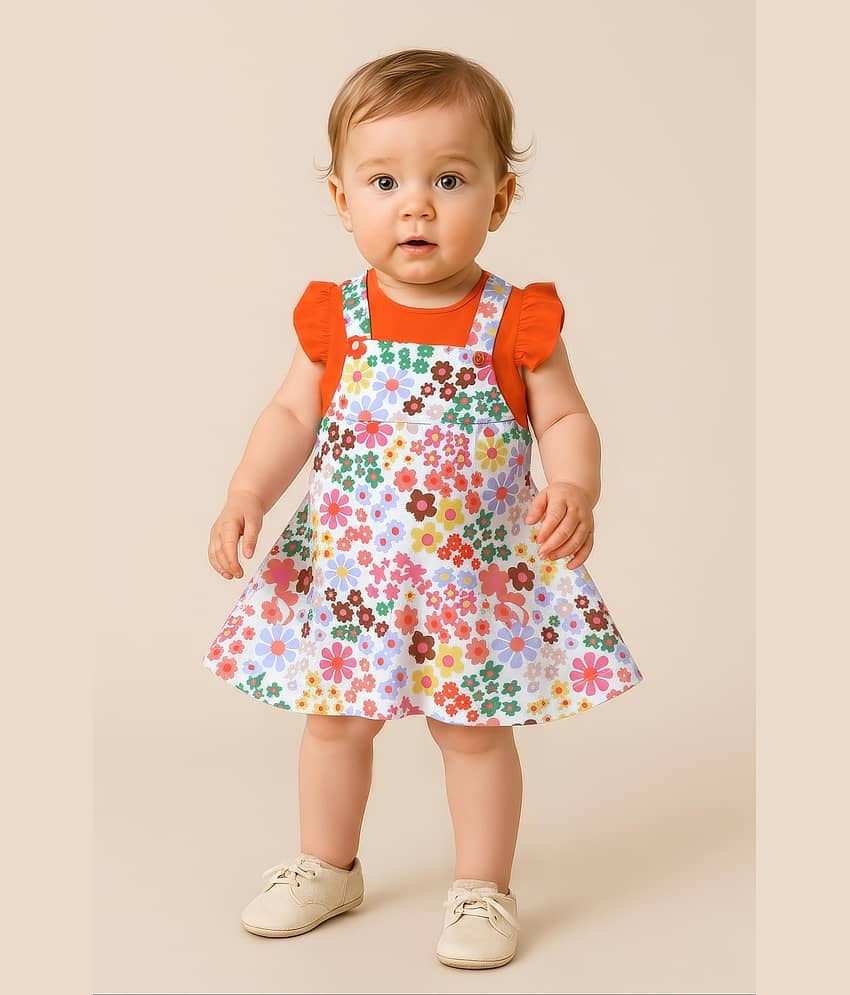 Clothe Funn Cotton Frock For Baby Girls ( Pack of 1 , Multicolor )