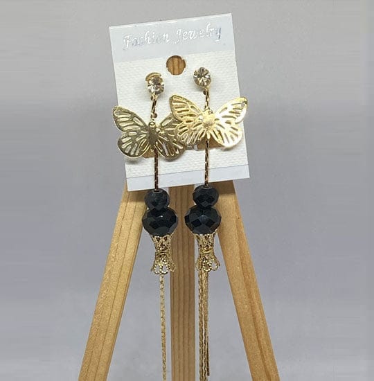 Gold-Plated Butterfly Dangle & Drop Earrings
