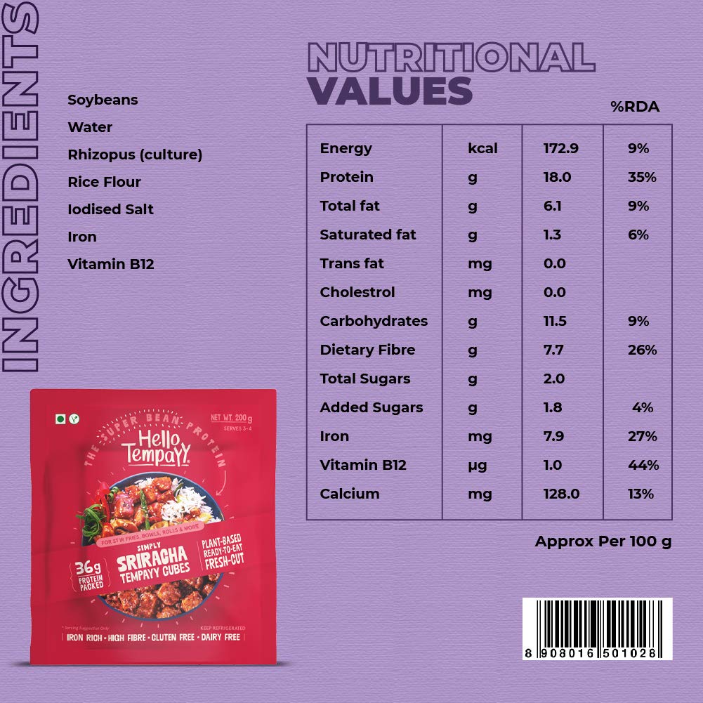 Hello Tempayy Simply Sriracha Cubes, 200 Gm view 2