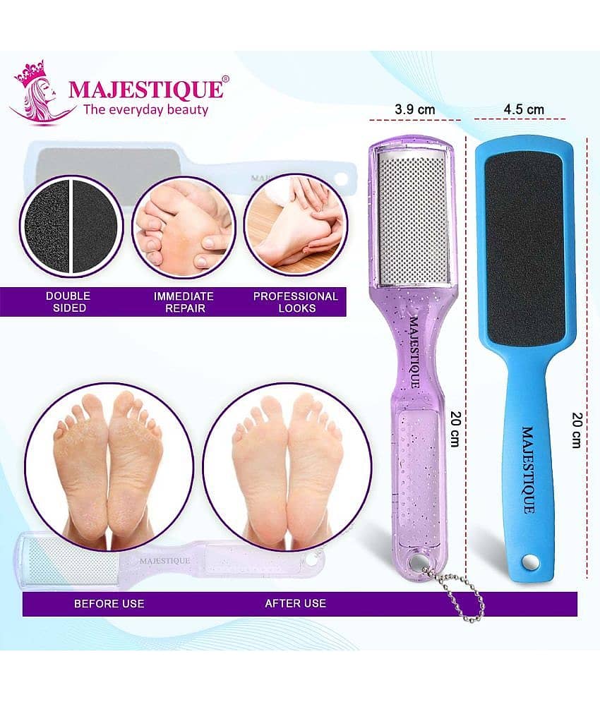 Majestique 2 Pcs Foot Files Kit Foot Rasp and Double-Sided Heel File Pedicure Callus Remover view 2