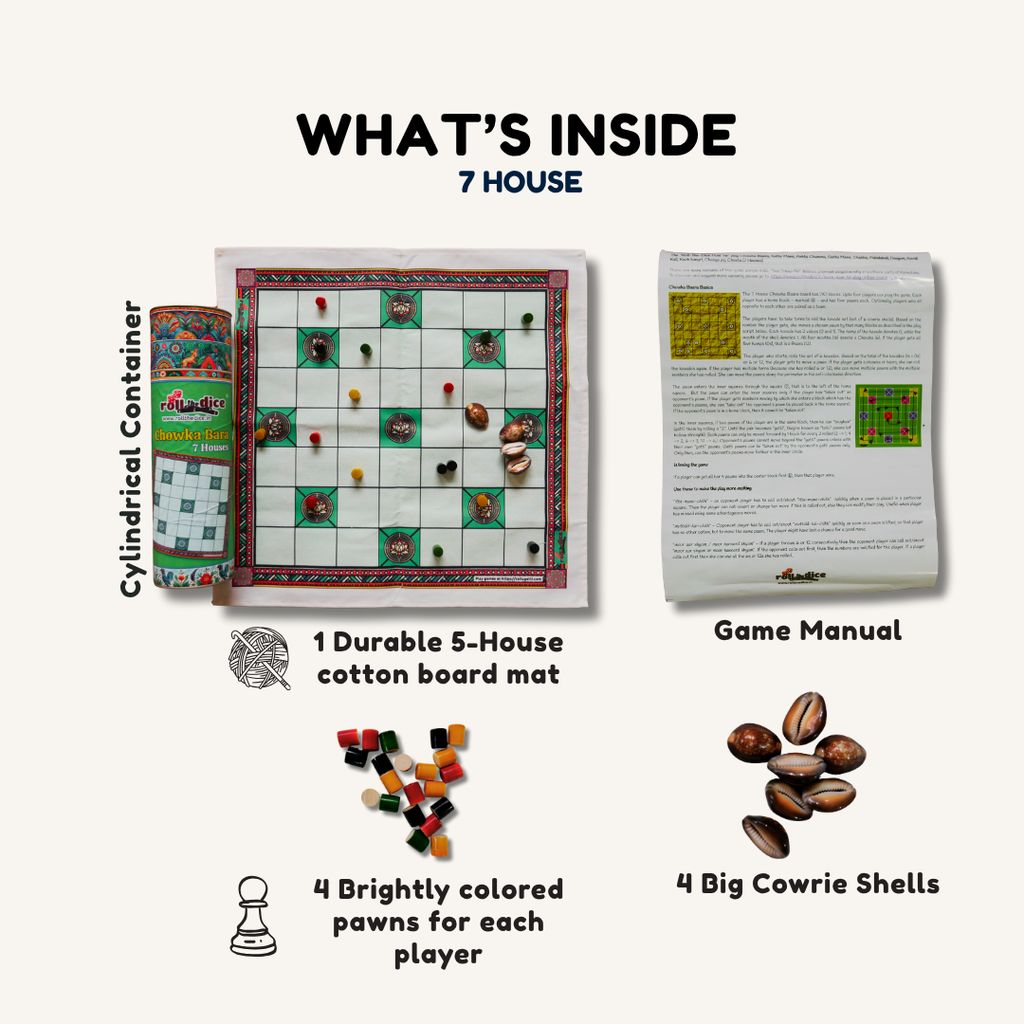 Classic Chowka Bara 7 Houses Board Game (pack of 2) (pack of 2) view 2