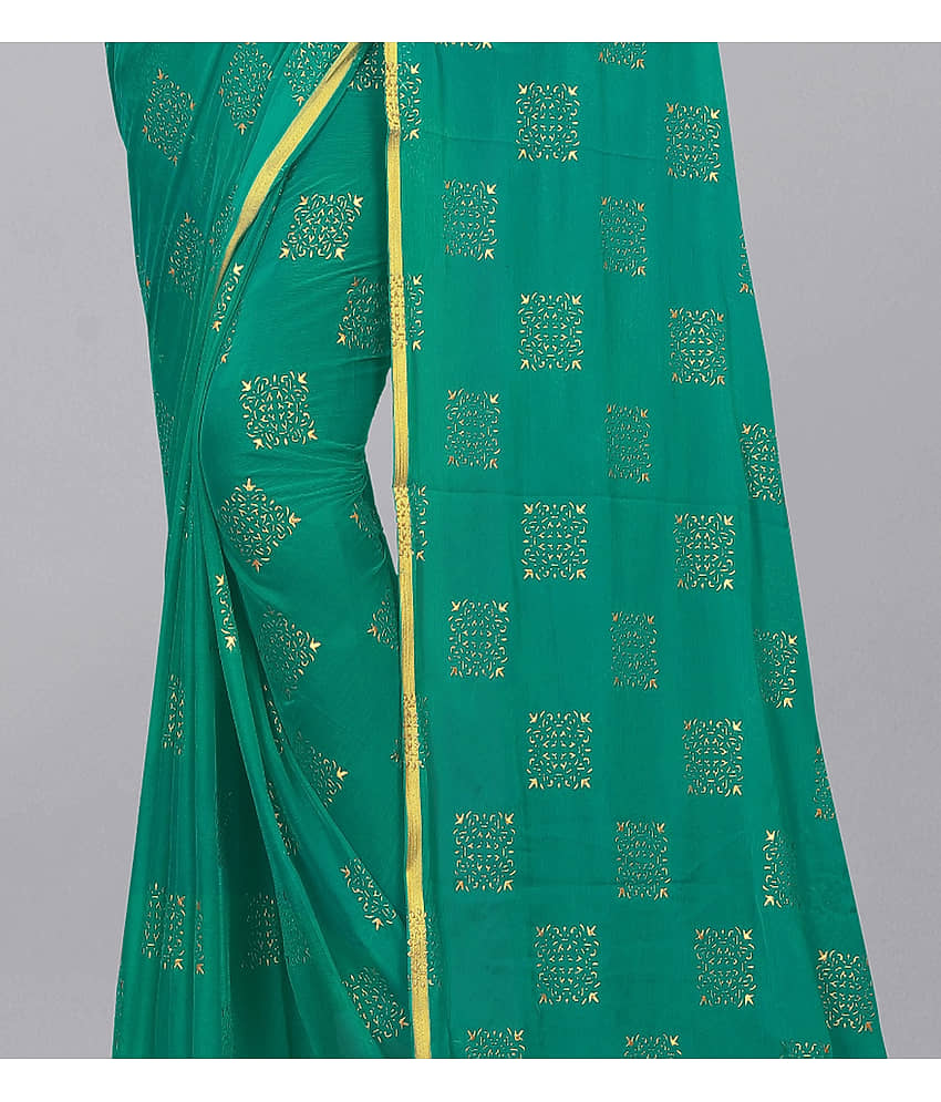 Rhey Chiffon Printed Saree With Unstitched Blouse Piece ( White ) view 2