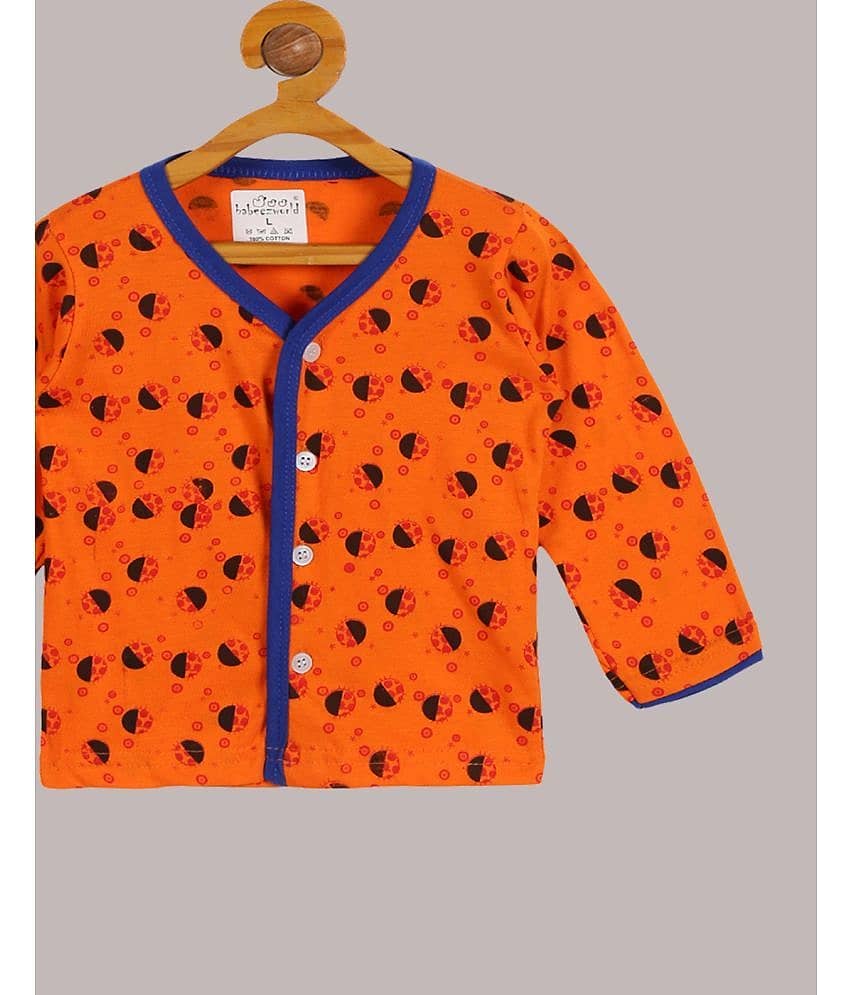 Babeezworld Pack of 1 Baby Boys Cotton T-Shirt ( Orange ) view 2