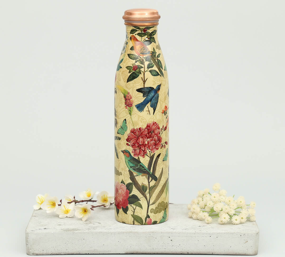 India Circus Bird Land Copper Bottle view 2