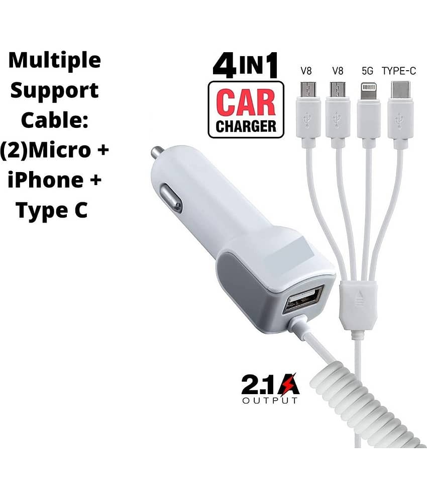 5 In 1 Multi Pin Universal Portable Adapter And Car Mobile Charging Cable For (iPhone,Type C and Micro USB) view 2