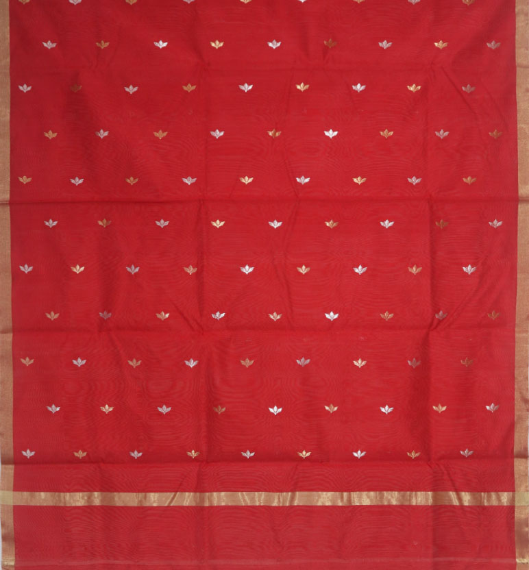 Handloom Chanderi Pattu Soft Silk Saree view 2