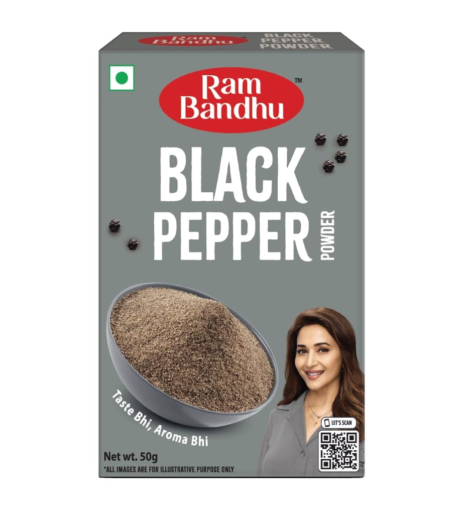 Ram Bandhu Black Pepper Powder 50G Box | Pack of 2 | 50gm X 2 view 2