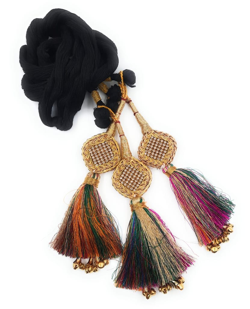 Jhumka & Ghungroo Heavy Design Punjabi Paranda/Braid Tassles/Patiala Shahi Parandi view 2