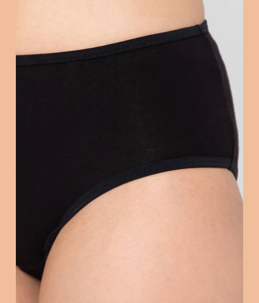 Clovia Cotton Printed Women's Hipster ( Black ) view 2