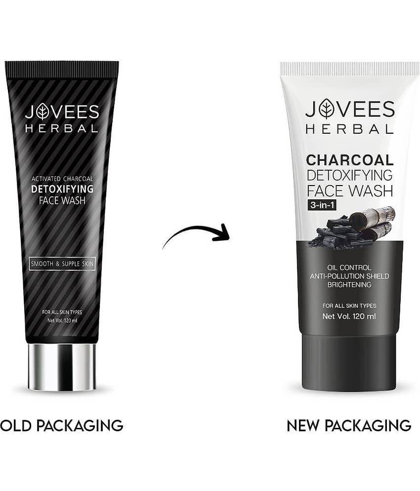 Jovees Herbal Activated Charcoal Detoxifying Face Wash For Deep Cleaning, 120ml, (Pack of 1) view 2