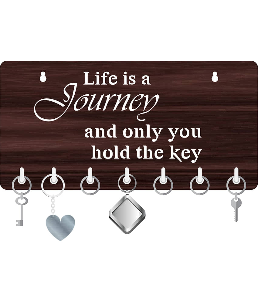 Arpita Crafts Brown Wood Key Holder - Pack of 1