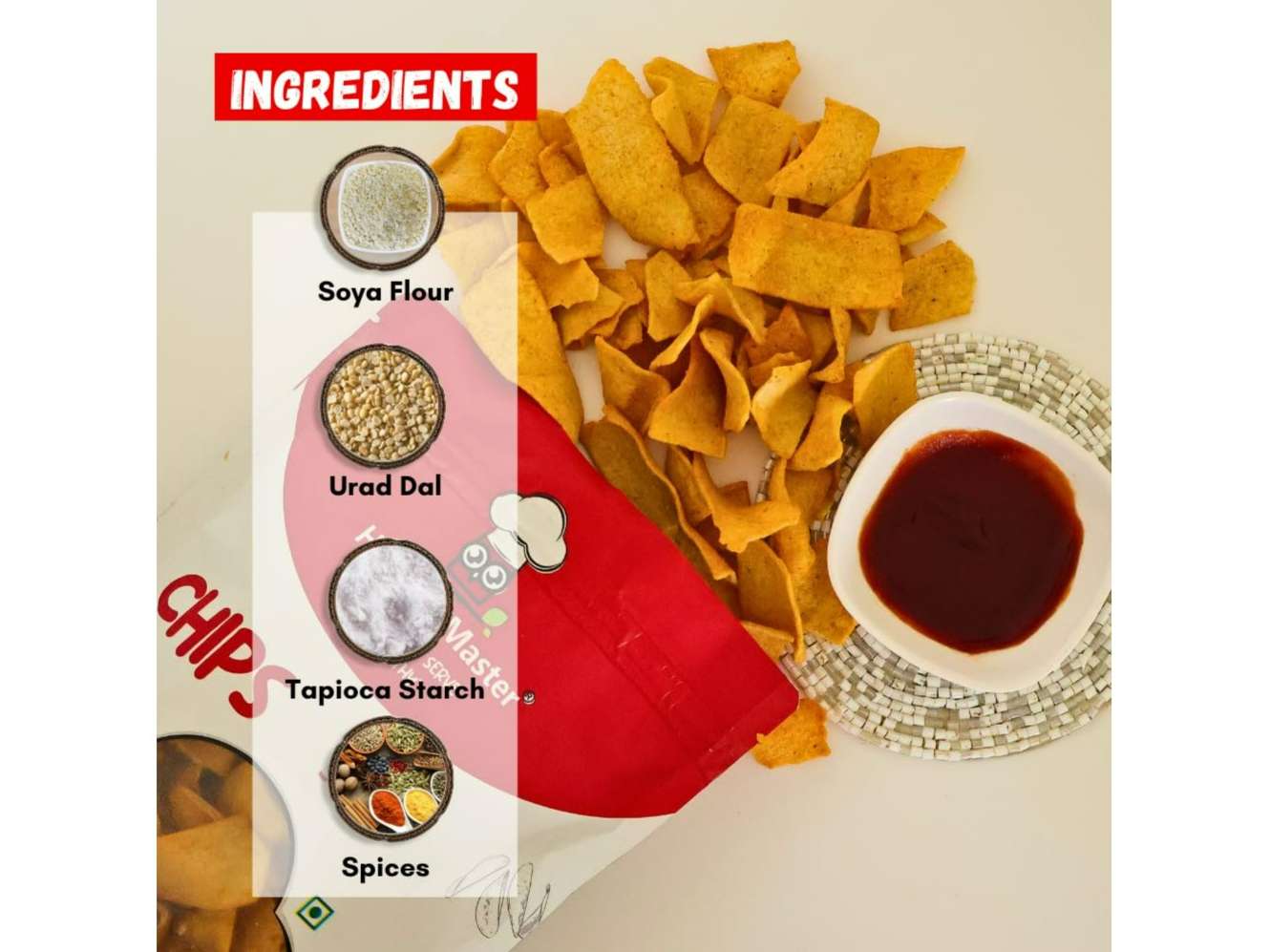 Healthy Master Soya Chips - Baked and Nutritious - 200 Gram view 2
