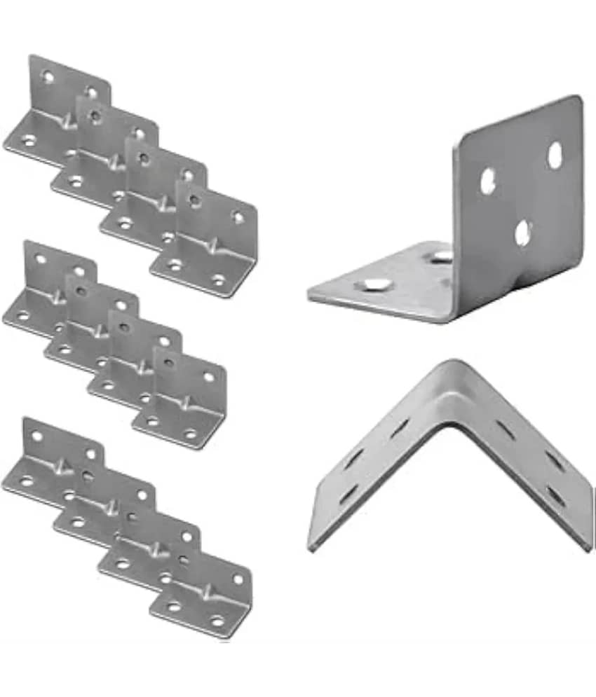 ADISON Right Angle Connector Joinnery Fittings Pack of 50 Pcs Heavy Duty (2.5 x 3.5)cm with Free Screws Best Shelf Support Brackets