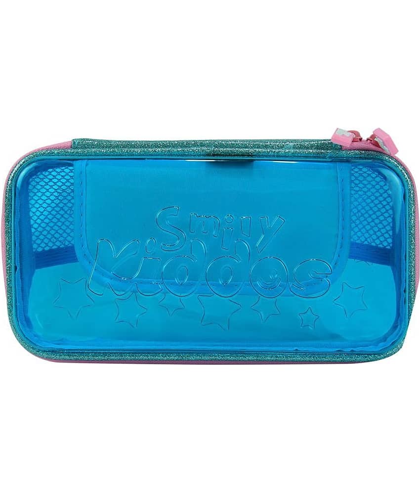 Smily Kiddos | Smily PVC Small Pencil Case (Light Blue) | Kids Pencil case | School Pencil Case | Pencil case for kids | Pencil case for Boys & Girls | Blue Color Pencil case | Hardtop pencil Box | Retruns Gifts Birthday Party For Boys & Girls view 2