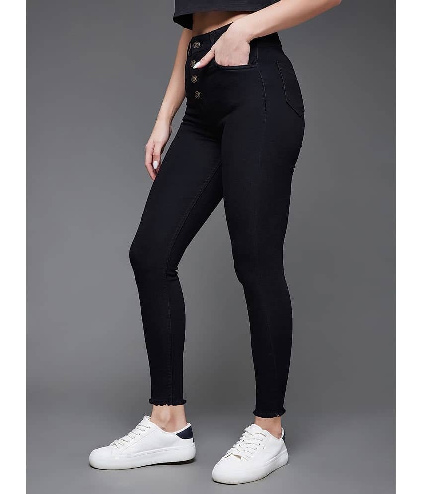 Miss Chase - Black Denim Skinny Fit Women's Jeans ( Pack of 1 ) view 2