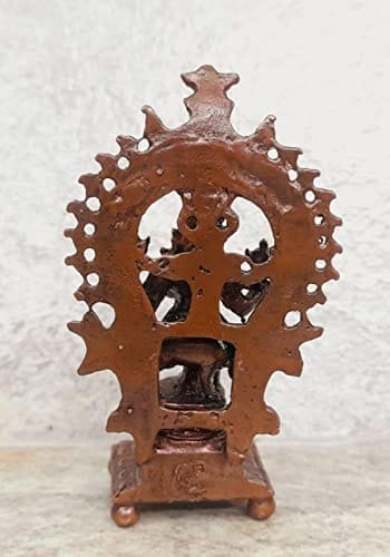 Searchers Paradise - Copper Idols Venugopalaswamy with Prabhavalli , 3 inches, Copper Handmade 90 Grams, Patina Antique Finish, Pack of 1 Piece view 2