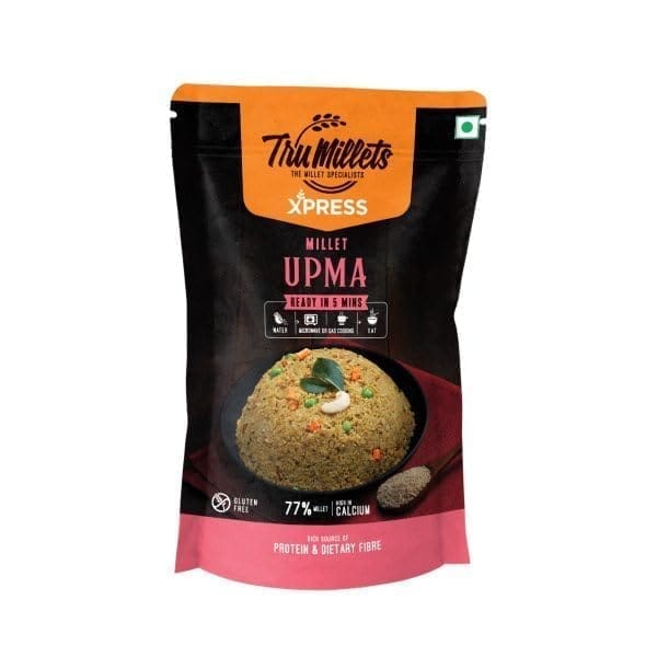 Trumillets Healthy Millet Upma Mix | Breakfast Mix | Ready to Eat | High Protein & Fibre Instant Food | No Preservative (Each 180 Gm Pack of 2) view 2
