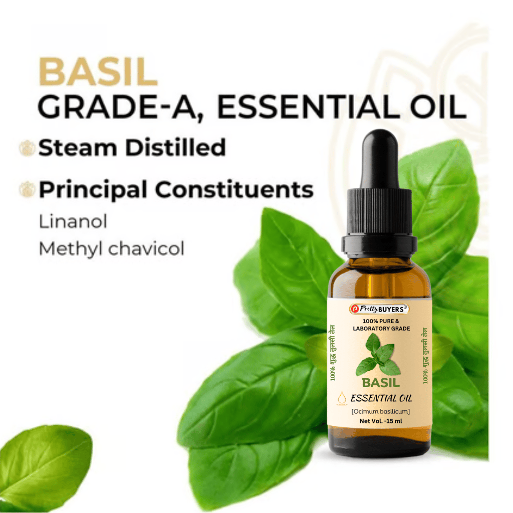 PrettyBUYERS Basil Essential Oil | Tulsi Oil 15 ML (Pack Of 1)