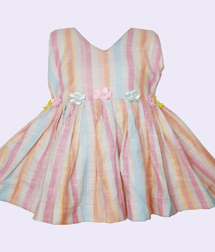 harshvardhanmart.com Cotton A-line Dress For Girls ( Pack of 1 , Multi ) view 2