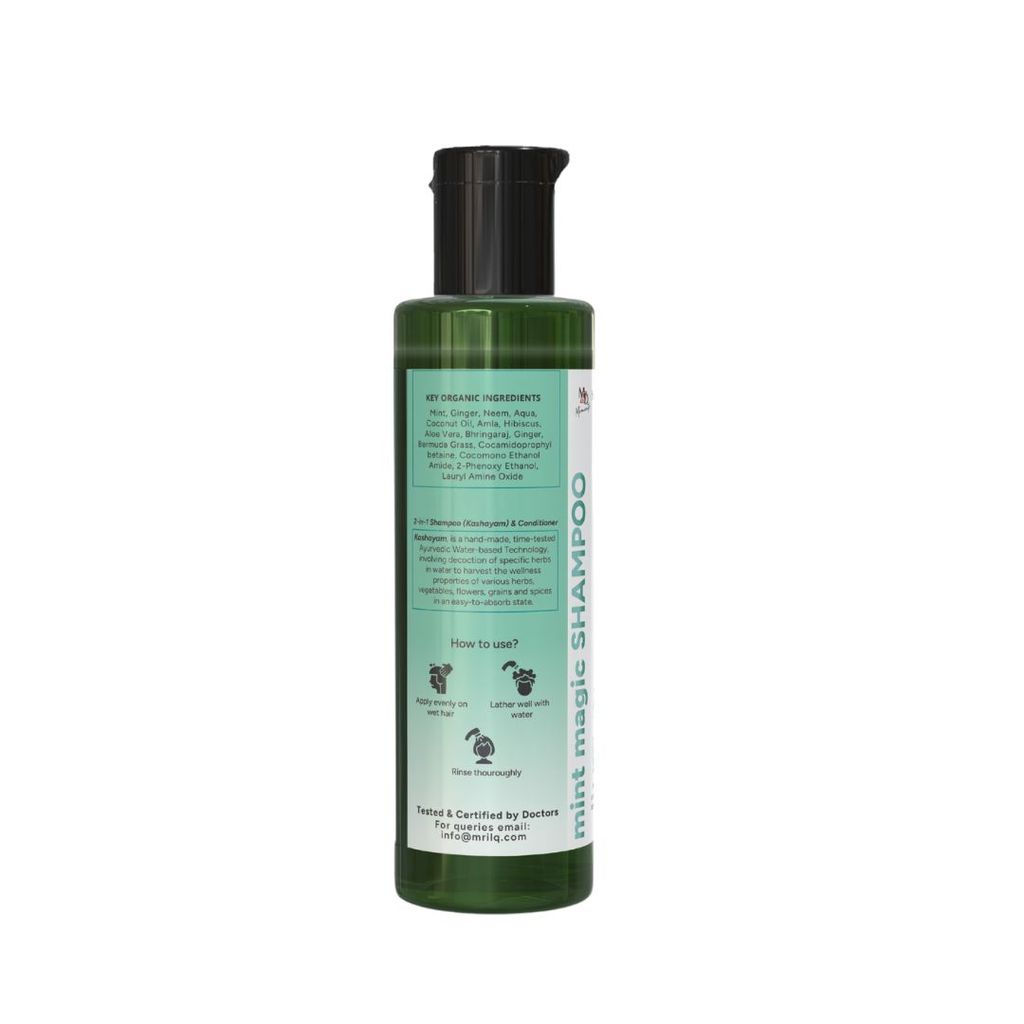 MrilQ Mint Magic | Conditioning Shampoo | Dandruff, Oil & Infection Control | Sulphate, Paraben & SLS Free view 2