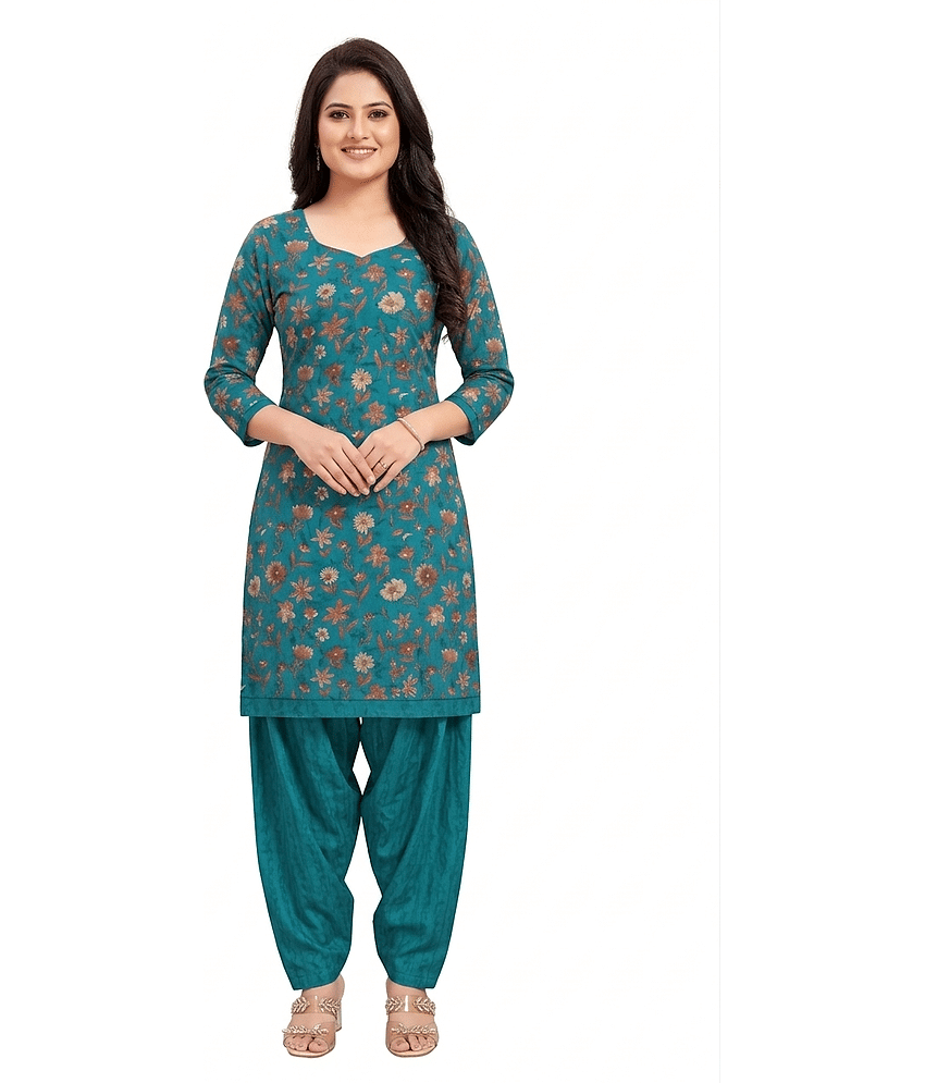 shree jeenmata collection Women's Cotton Unstitched Salwar Suit view 2