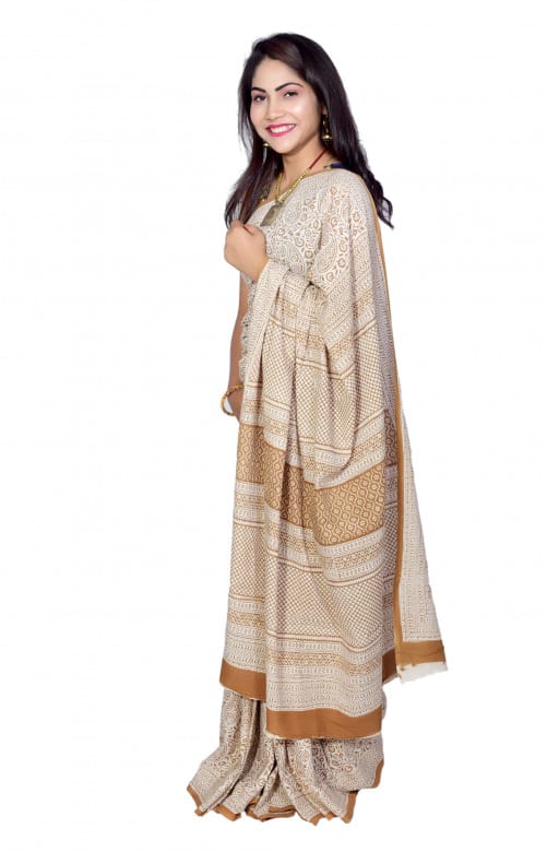 Tribes India Handwoven Cotton Saree 1STXSARMP00070-18 view 2