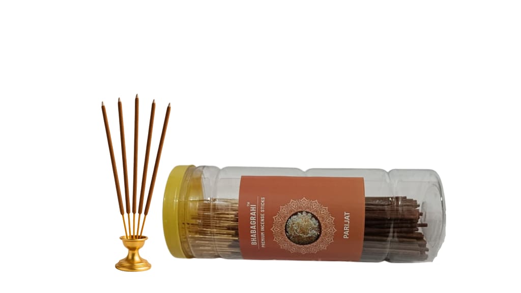 Bhabagrahi Parijat Incense Sticks 8 Inch | Premium Long-Lasting Fragrance | 150 Sticks in Plastic Jar view 2