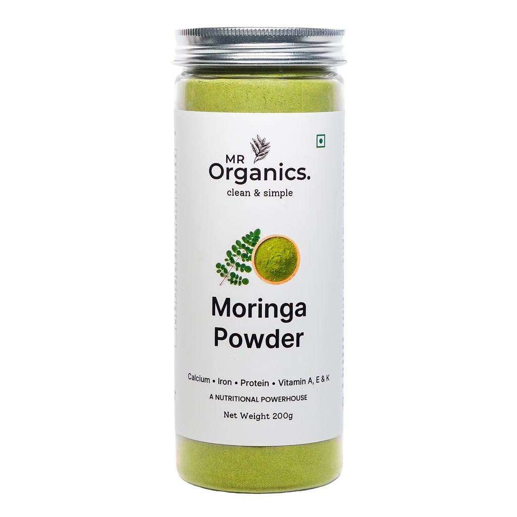 Moringa Powder | 100% Pure Moringa Leaf Powder for Daily Wellness & Nutrition | No Additives | MR Organics