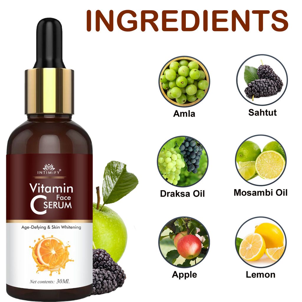 Intimify Vitamin C Serum, anti acne serum, face serum, skin brightening serum, 30 ml view 2