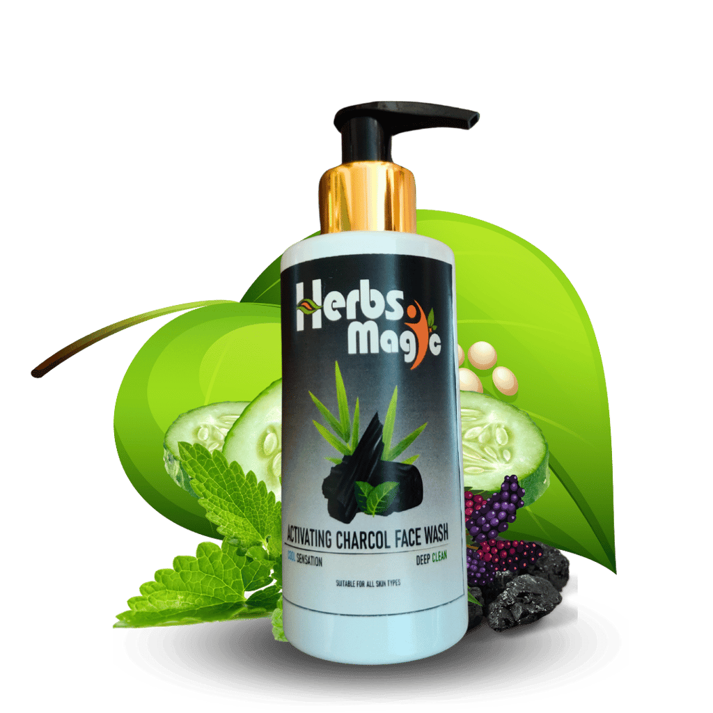Herbs magic Charcoal Cooling | Oil Free Skin | Refreshing | Ayurvedic | SLS & Paraben free Face Wash view 2