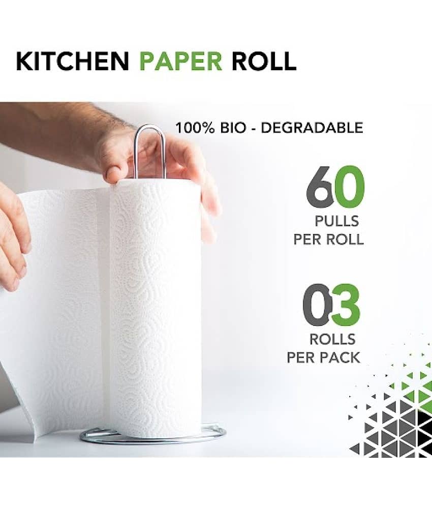 GrihaLakshmi - Paper Disposable Kitchen Rolls ( Pack of 3 ) view 2