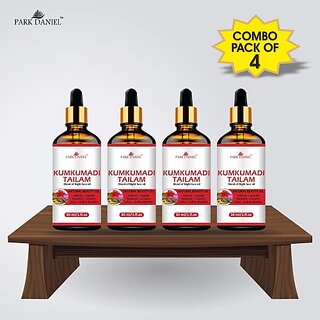 PARK DANIEL 100% Pure Kumkumadi Tailum Face Oil- For Radiant, Healthy & Natural Glow Skin Combo pack of 4 bottles of 30 ml(120 ml) (120 ml) view 2