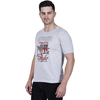 Life Dream Mens White Color Block Cotton Blend Round Neck T-Shirt view 2
