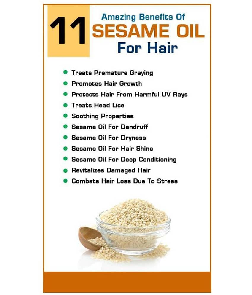 ORAYA 100% Organic Sesame Oil For Hair Growth Hair Massage Oil- 200 ml view 2