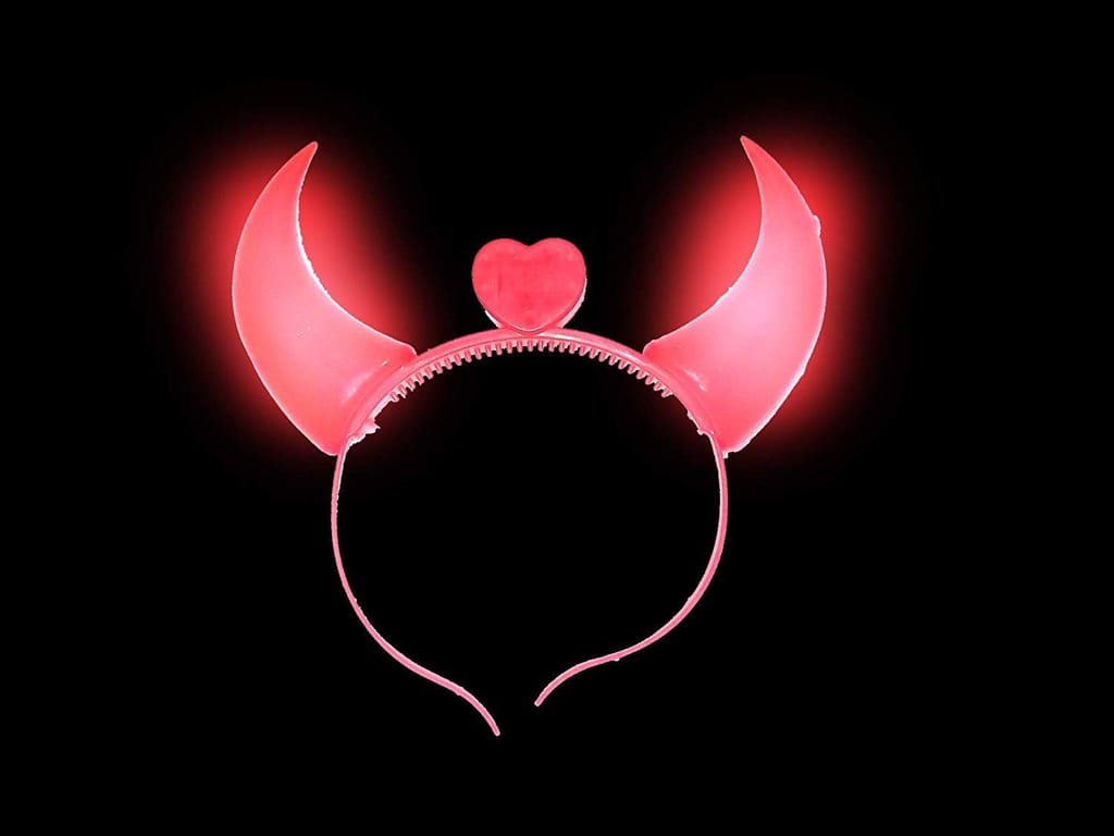Horn Shape LED Lighting Hair Band For Kids Girls (Red) view 2