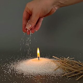 (20 wick)PrintzkalaPearl Sand Wax Candle for Home Decor Candle Sand Wedding Festival Candle Powder Refillable 200gm view 2