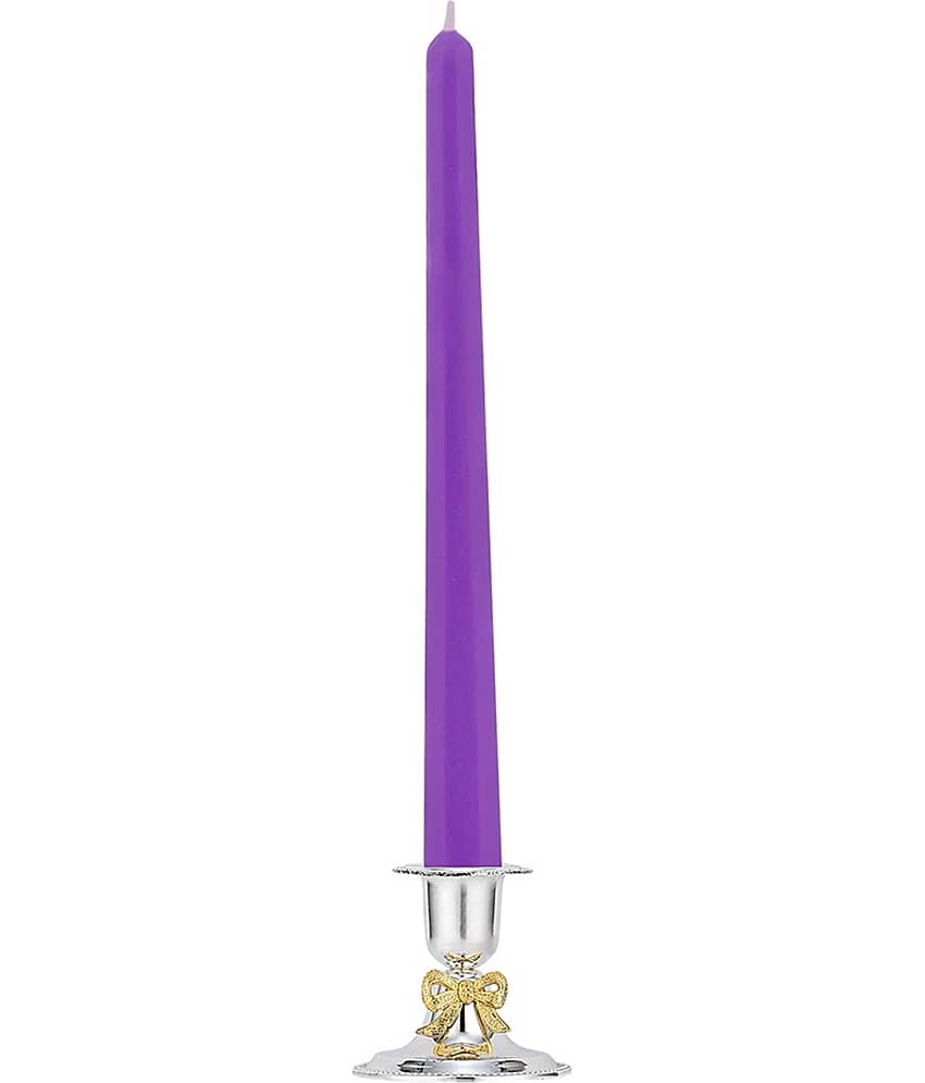 Parkash Candles Purple Unscented Pillar Candle 25.4 cm ( Pack of 4 ) view 2