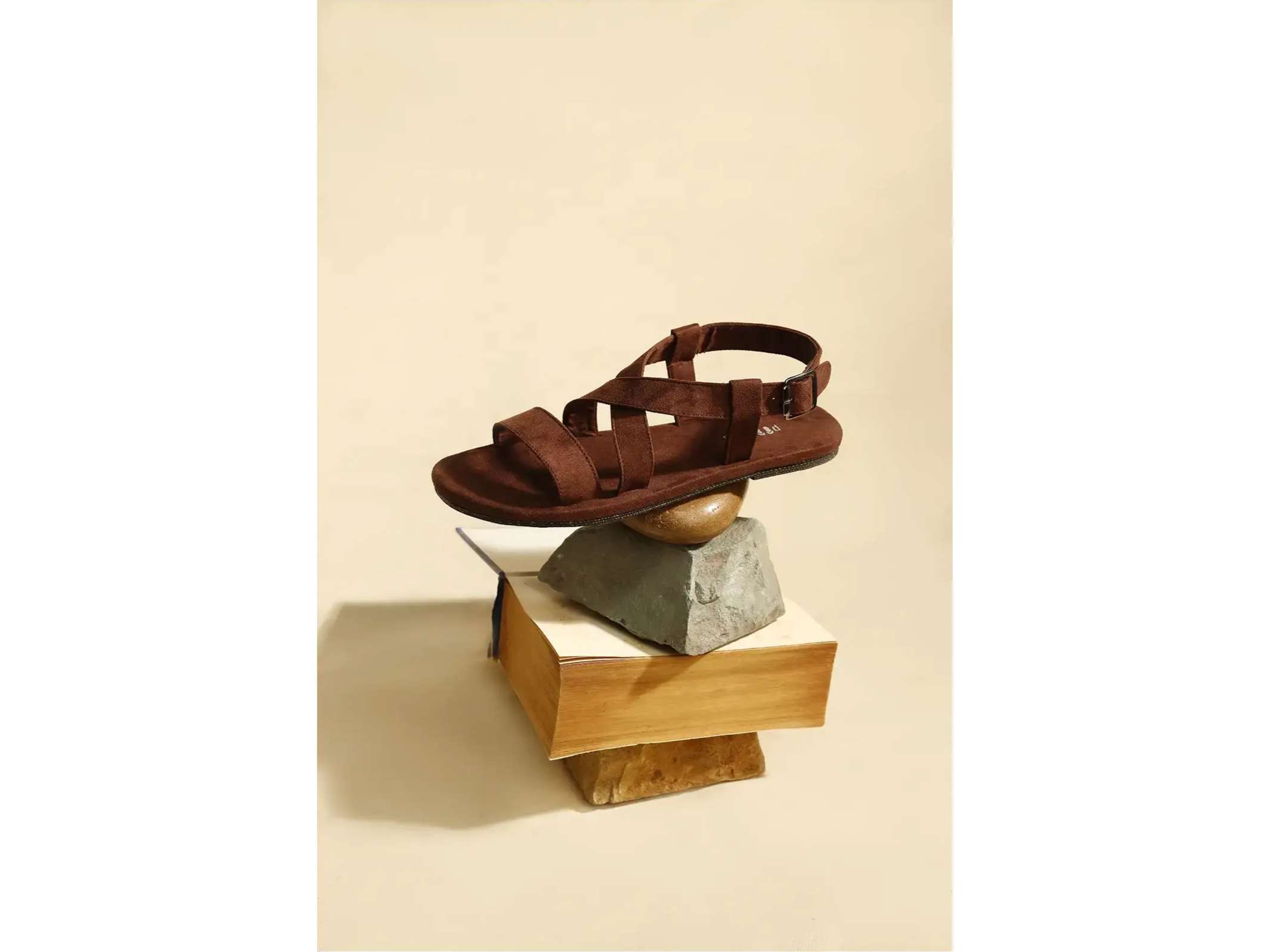 Paaduks Calor Brown Flat Sandals For Men - UK 8
