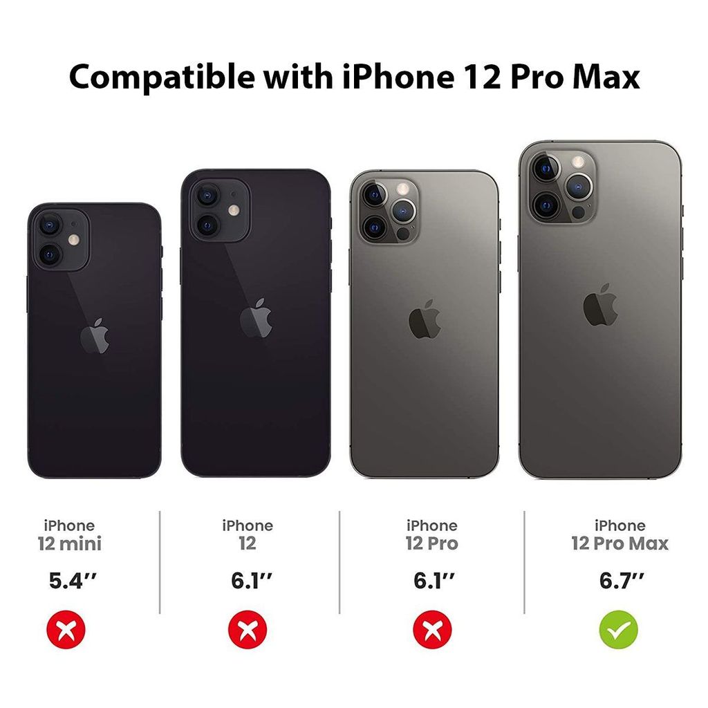 LIRAMARK PU Leather Flexible Back Cover Case Designed for iPhone 12 Pro Max view 2