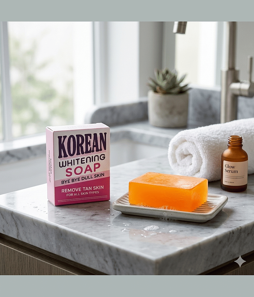Colorstock Skin Whitening Korean Whitening Soap Pack of 1 Bathing Bar for All Skin Type ( Pack of 1 ) view 2