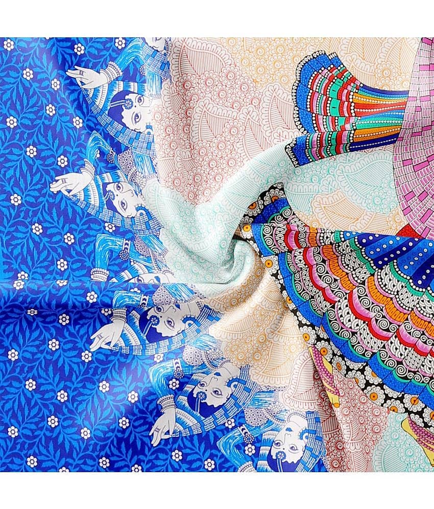 Cosito Cotton 1 Double Bedsheet with 2 Pillow Covers ( Blue ) view 2
